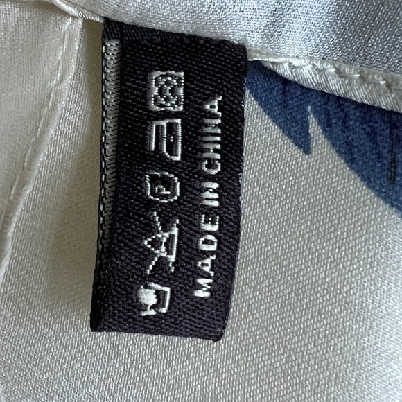 Silk Scarf Extra Large Rectangle Peacock Feathers Cream Green Blue 36" x 70" - Picture 6 of 7